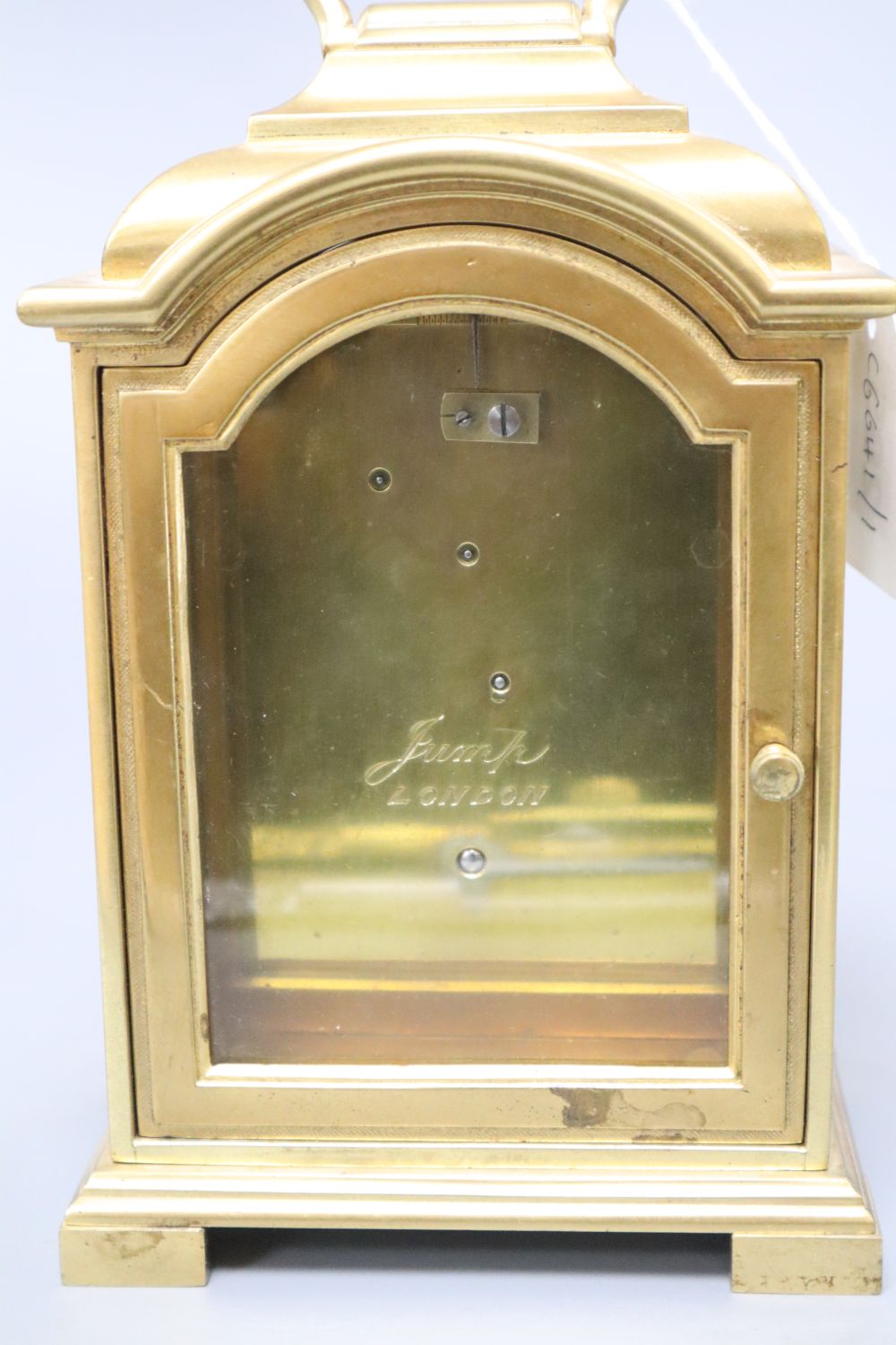 A 19th century ormolu pendule dofficier marked Jump London, height 21cm